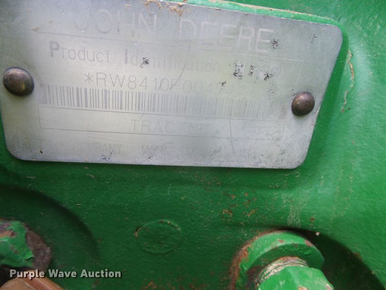 image for item GR9490 2000 John Deere 8410  MFWD tractor