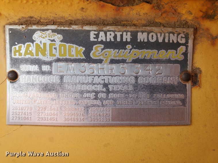 image for item JM9656 Hancock  elevating scraper