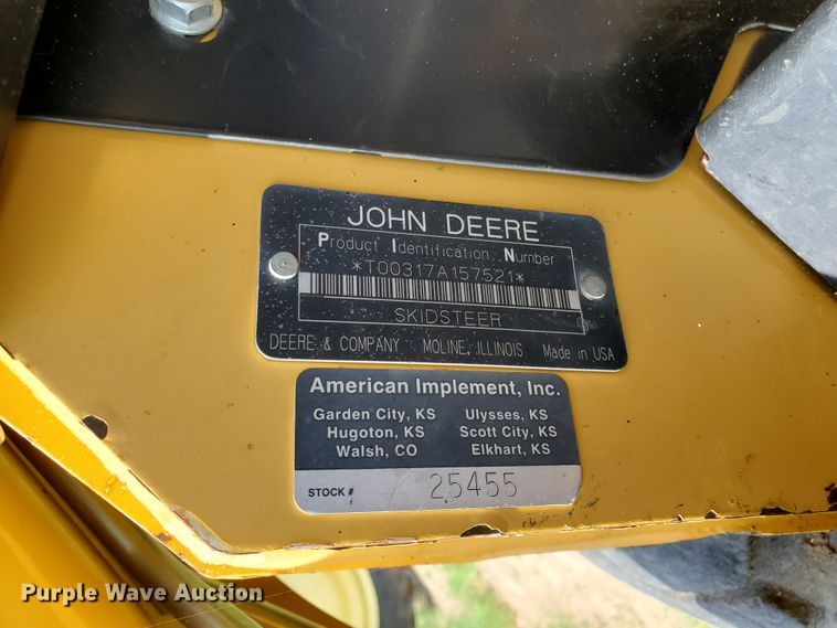 image for item JM9671 2008 John Deere 317  skid steer loader