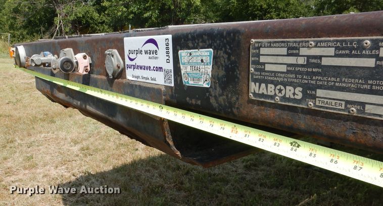 image for item DJ8863 2000 Nabors DFF  drop deck equipment trailer