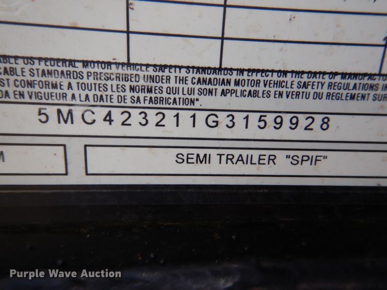 image for item DM3880 2016 Manac 4H232A000  end dump trailer