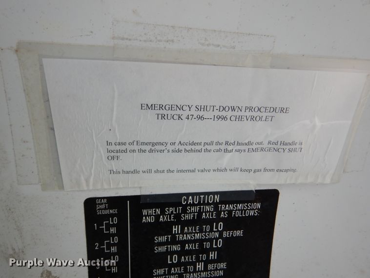 image for item DM6326 1996 Chevrolet Kodiak  propane truck