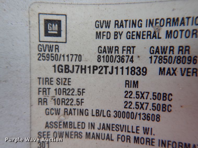 image for item DM6326 1996 Chevrolet Kodiak  propane truck