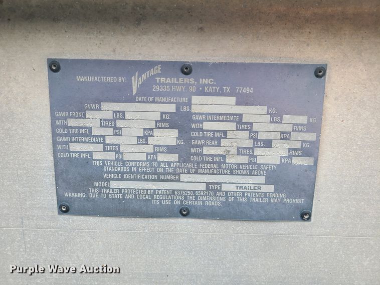 image for item DM8735 2005 Vantage  end dump trailer chasis