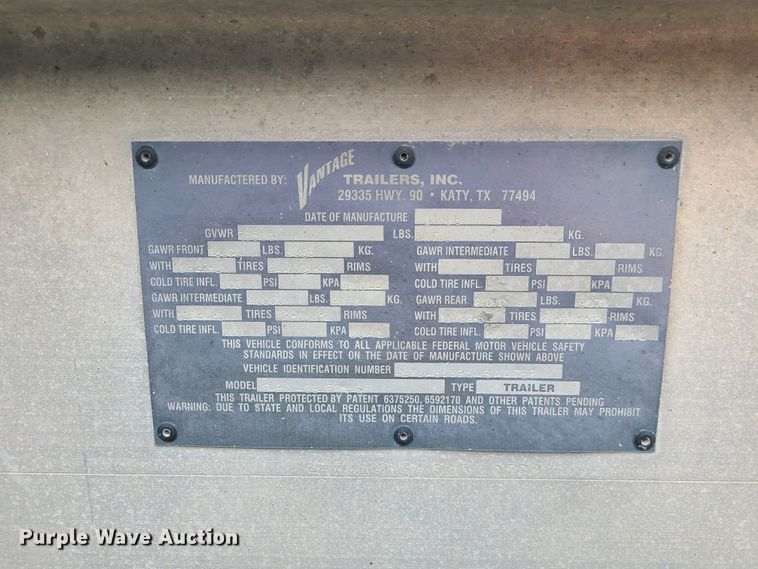 image for item DM8735 2005 Vantage  end dump trailer chasis