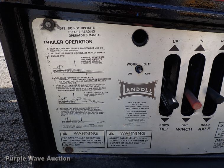 image for item DN1782 2008 Landoll 410B  tilt deck equipment trailer