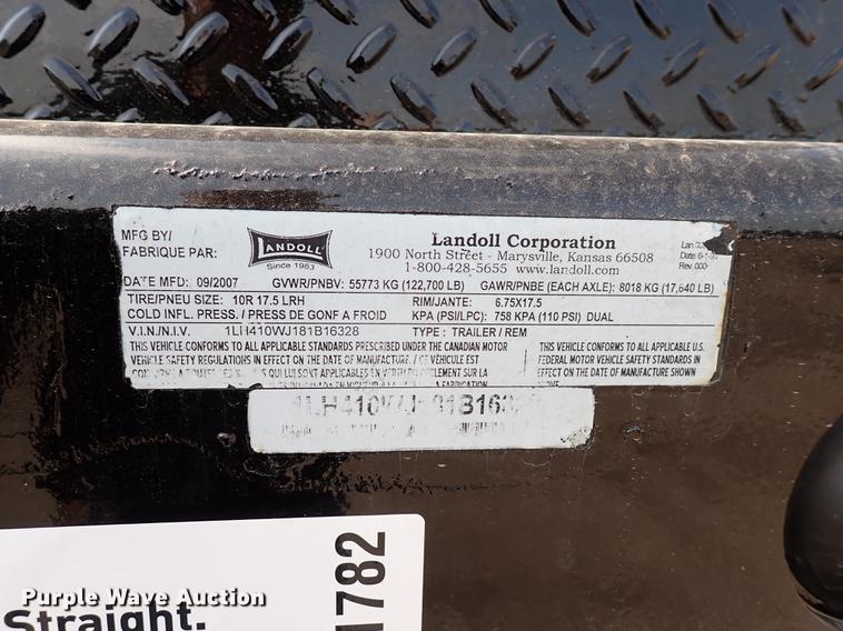 image for item DN1782 2008 Landoll 410B  tilt deck equipment trailer