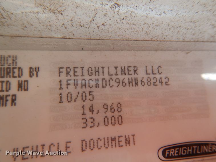 image for item II9677 2006 Freightliner Business Class M2  truck cab and chassis