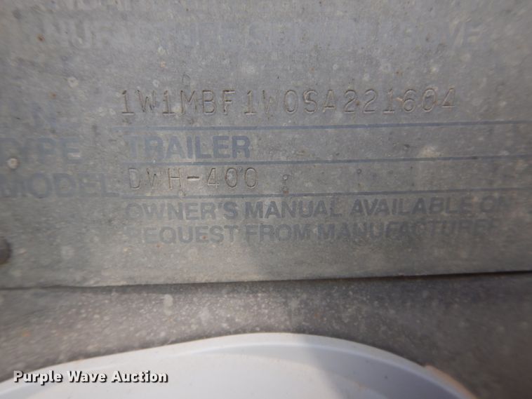 image for item IN9797 1995 Wilson DWH-400 Pacesetter  grain trailer