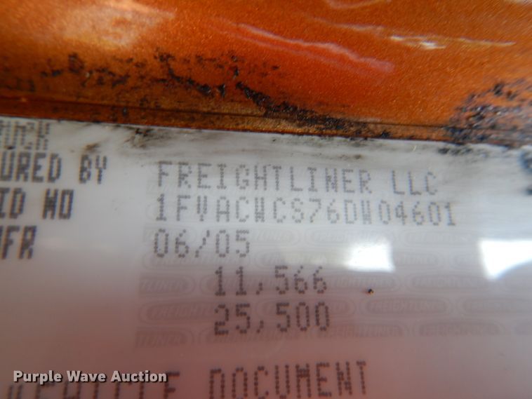 image for item IR9025 2006 Freightliner Business Class M2  semi truck