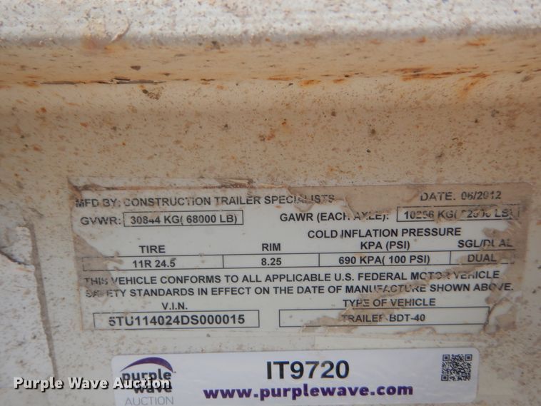 image for item IT9720 2013 CTSI BDT40  bottom dump trailer