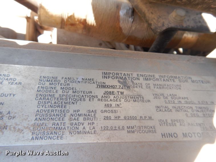 image for item JZ9916 2008 Hino 338  truck cab and chassis