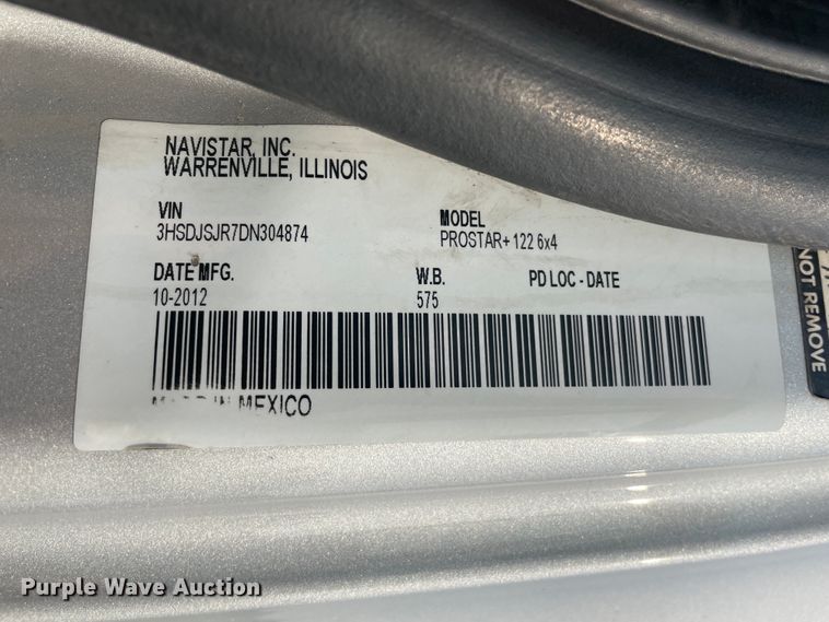 image for item KK9524 2013 International ProStar  semi truck