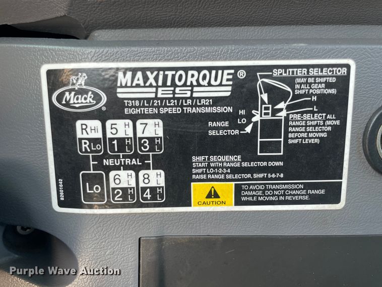 image for item KK9527 2011 Mack CHU613  semi truck