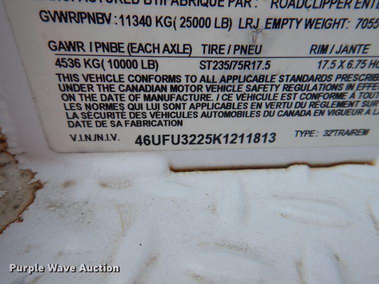 image for item DL0102 2019 Diamond C  tilt deck equipment trailer