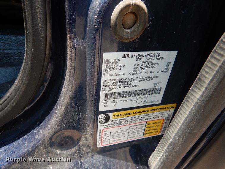 image for item HC9179 2017 Ford Expedition XL  SUV