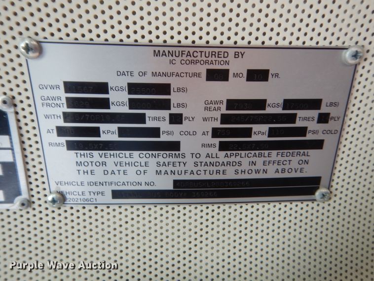 image for item HT9385 2011 International 3000CE  school bus