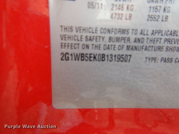 image for item KV9241 2011 Chevrolet Impala LT