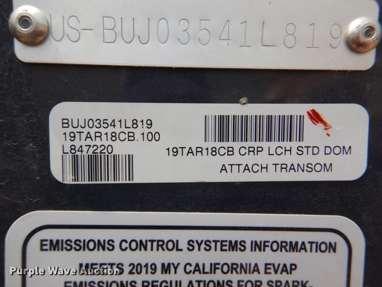 image for item KX9675 2019 Tracker Targa V18  boat