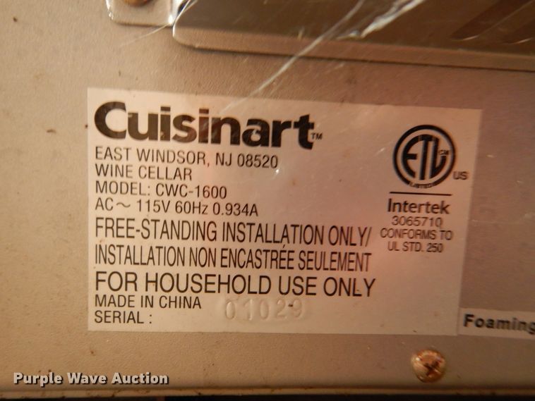 image for item KX9681 Cuisinart CWC-1600  wine fridge