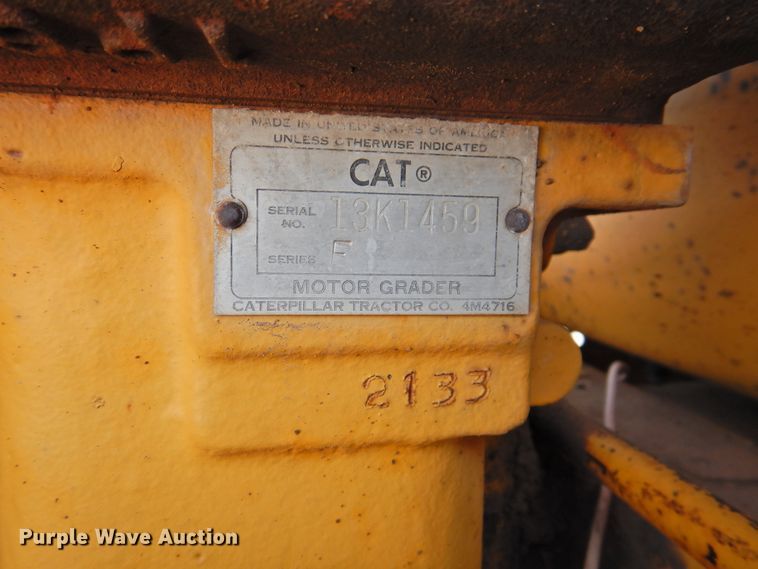 image for item DK2398 1969 Caterpillar 12F  rigid frame motor grader