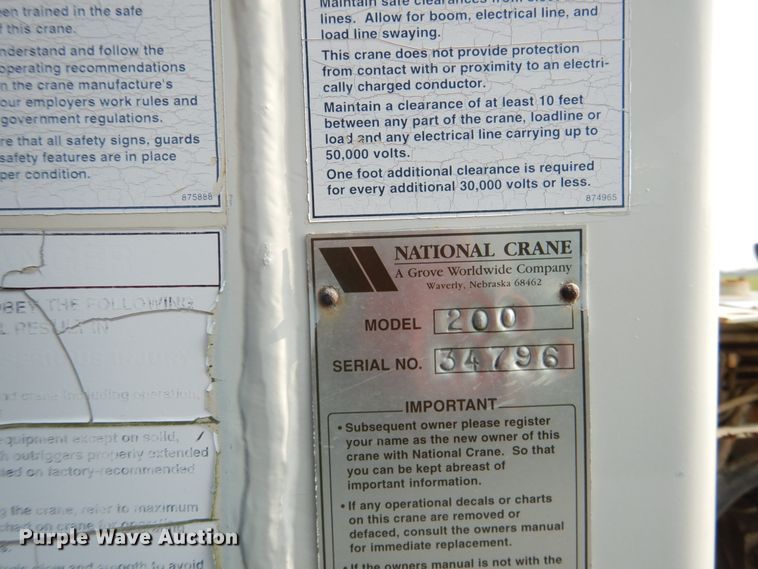 image for item DL4994 2003 Ford F750 Super Duty  crane truck