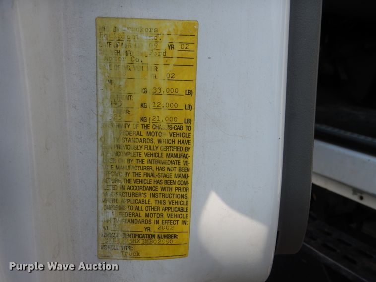 image for item DL4994 2003 Ford F750 Super Duty  crane truck