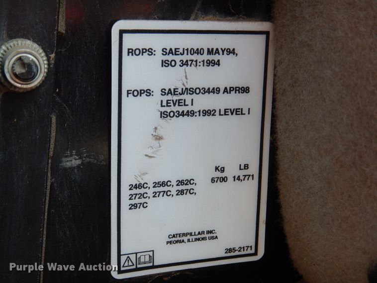 image for item DL5738 2010 Caterpillar 277C  tracked skid steer loader