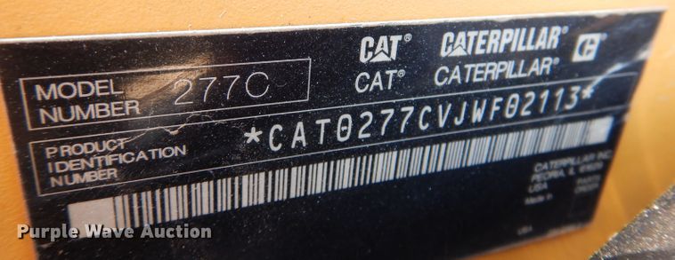 image for item DL5738 2010 Caterpillar 277C  tracked skid steer loader