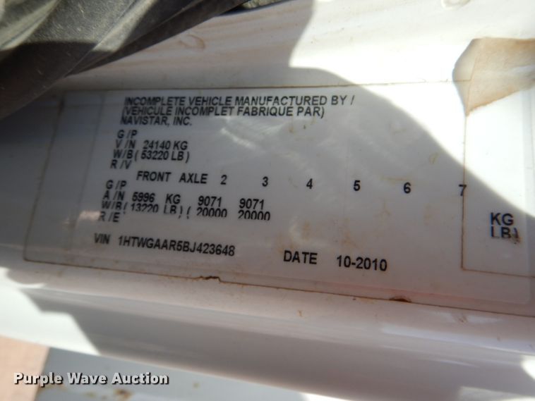 image for item DM3867 2011 International 7400  dump truck