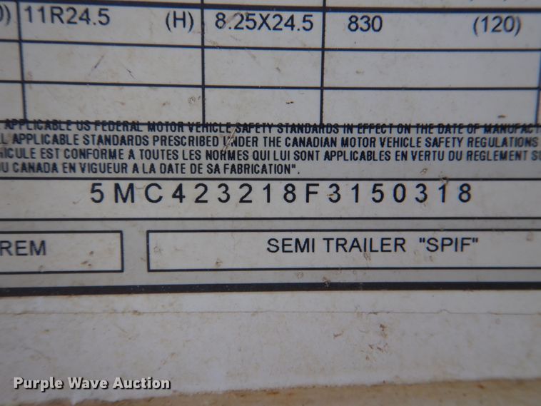 image for item DM3871 2015 Manac 4H232A000  end dump trailer