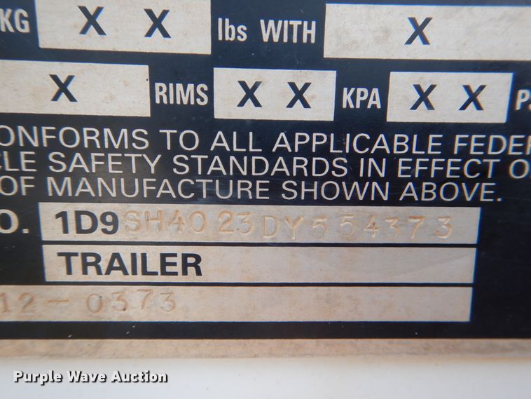 image for item DM3879 2013 Dakota Trailer MFG.  bottom dump trailer