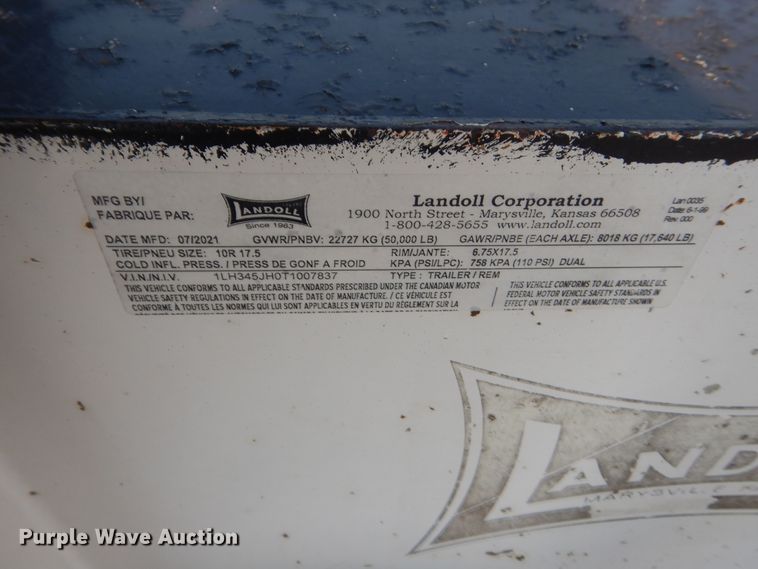 image for item HT9382 1996 Landoll  tilt deck equipment trailer