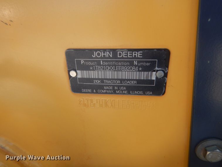 image for item IN9497 2014 John Deere 210K  landscape tractor