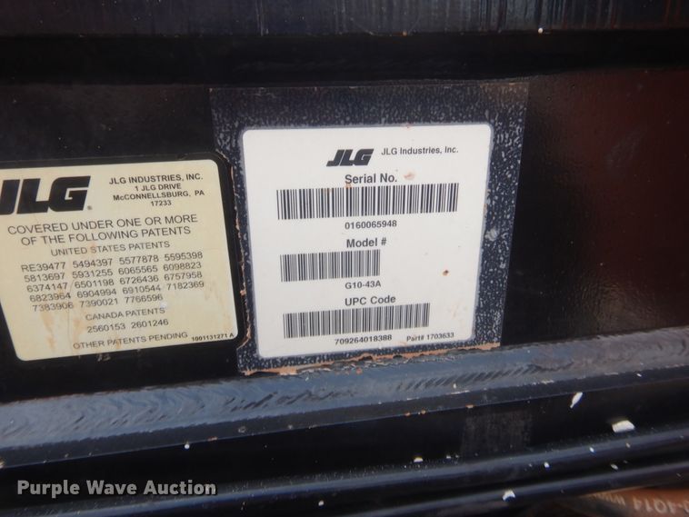 image for item IN9504 2015 JLG G10-43A  telehandler