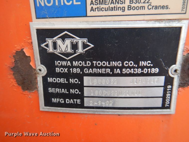 image for item IN9807 IMT 16000 Series II  crane