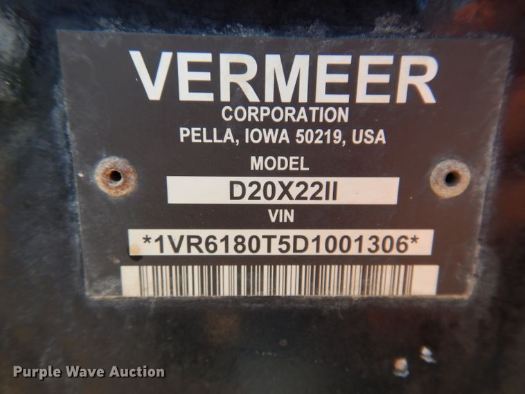 image for item IN9835 2013 Vermeer D20X22 Series II  Navigator directional boring unit