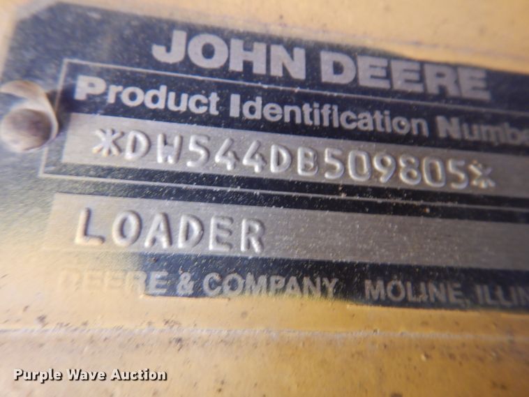 image for item IP9523 1986 John Deere 544D  wheel loader