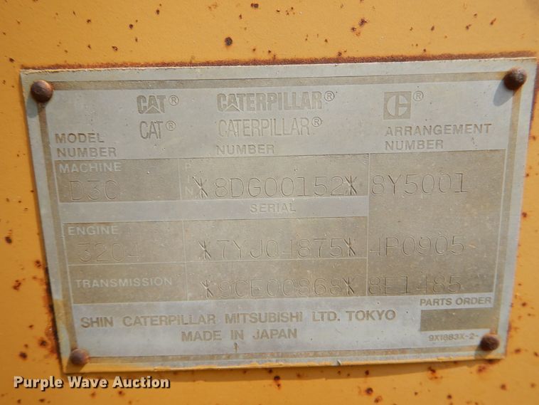 image for item IR9030 1993 Caterpillar D3C  dozer