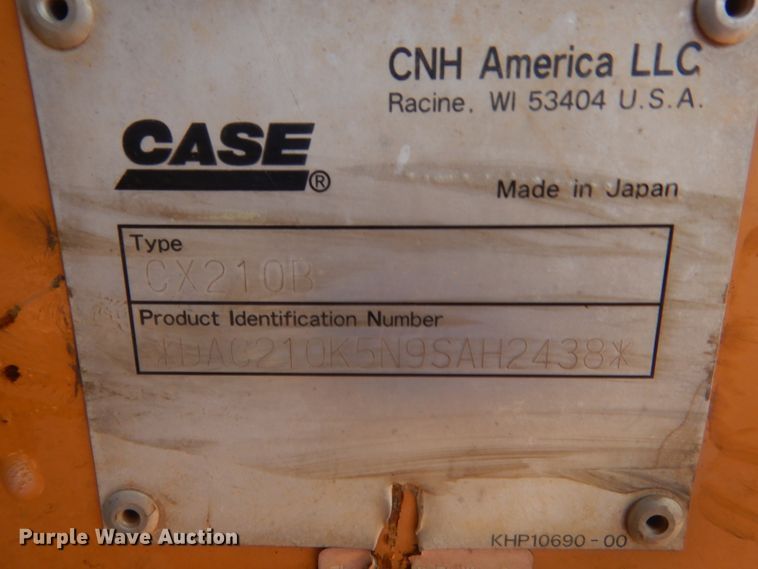 image for item IT9743 2008 Case CX210B  excavator