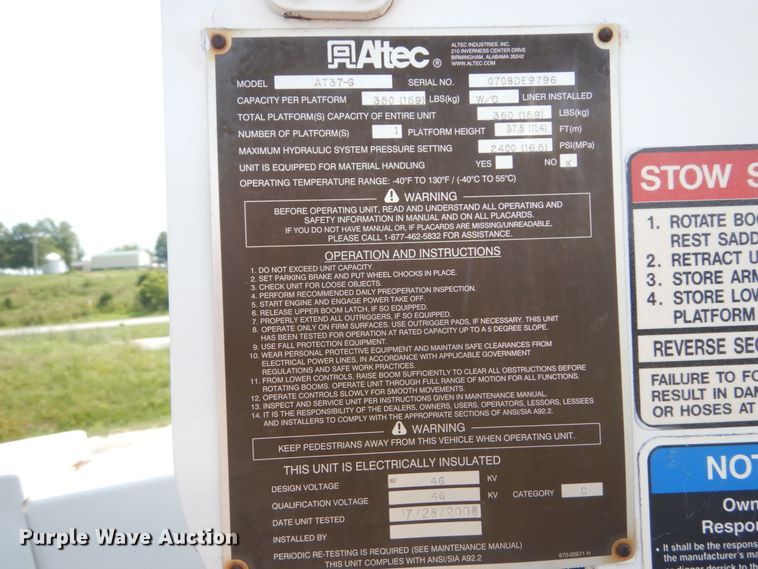 image for item JI9525 2008 Ford F550 Super Duty XL  SuperCab bucket truck