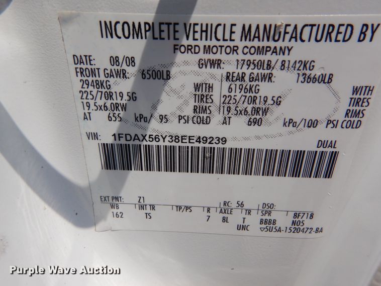 image for item JI9525 2008 Ford F550 Super Duty XL  SuperCab bucket truck