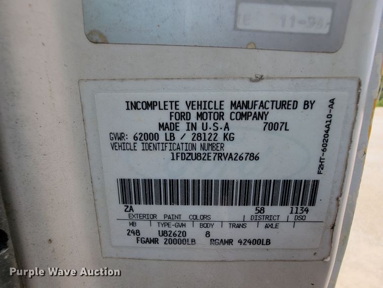 image for item KD9385 1994 Ford LT8000  ready mix truck