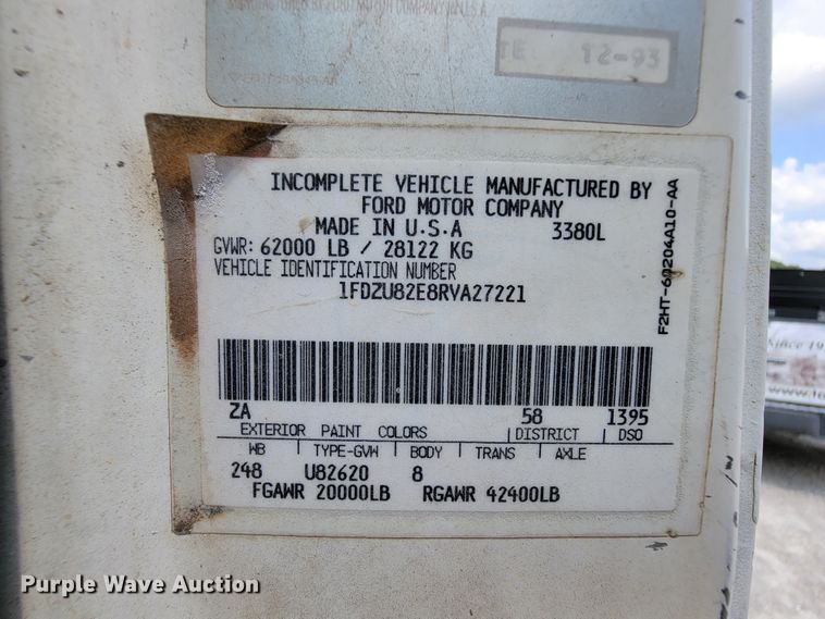 image for item KD9387 1994 Ford LT8000  ready mix truck