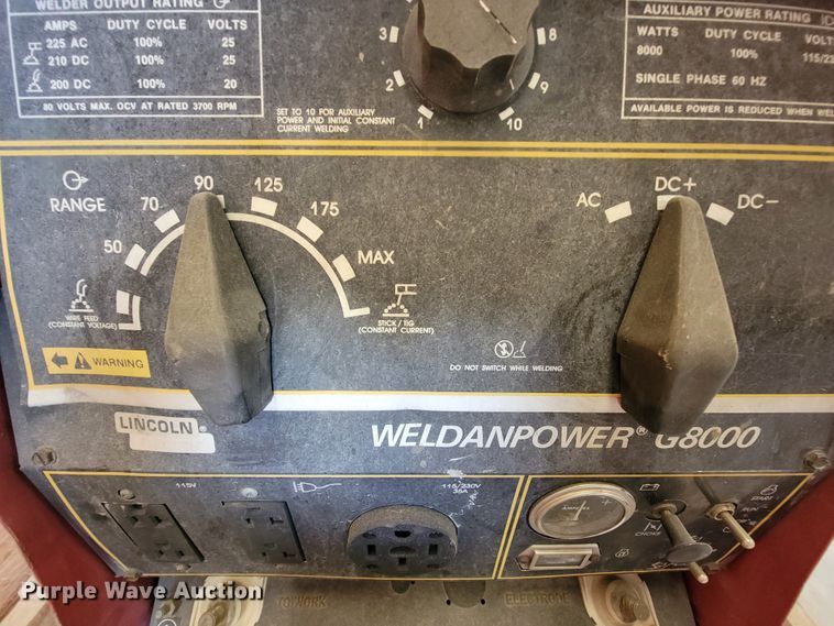 image for item KD9405 Lincoln Weldanpower G8000  welder