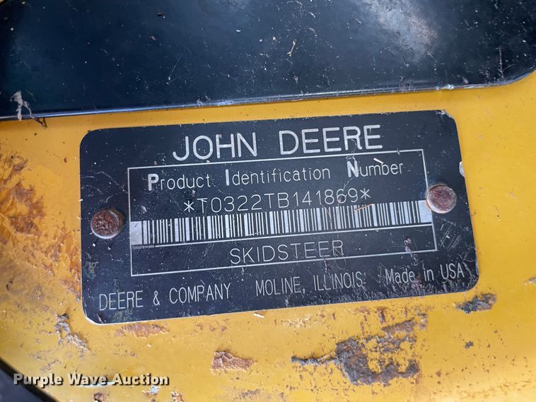image for item KK9566 2007 John Deere CT322  tracked skid steer loader