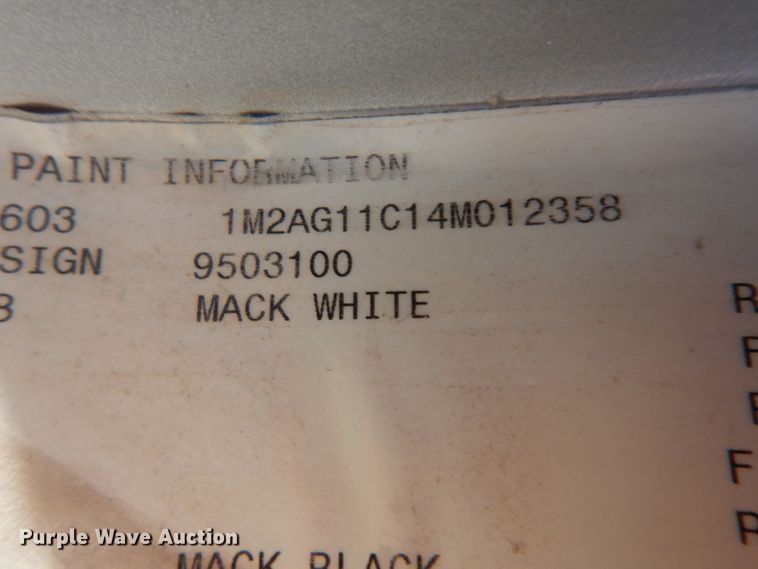 image for item KU9360 2004 Mack Granite  dump truck