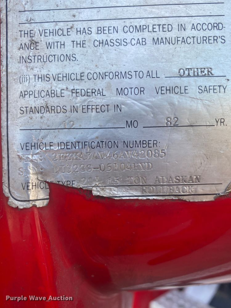 image for item KU9361 2006 Sterling LT9500  rollback truck