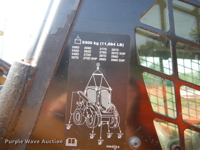 image for item KV9228 2015 Caterpillar 289D  tracked skid steer loader