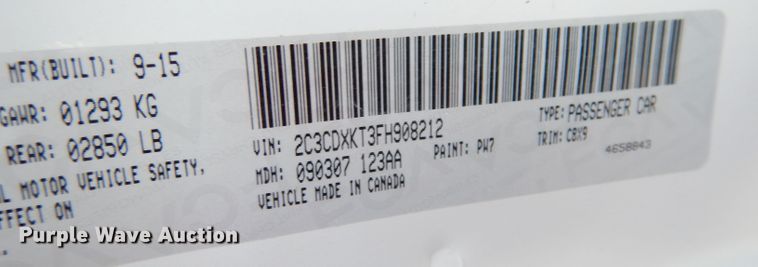 image for item DG0800 2015 Dodge Charger Police